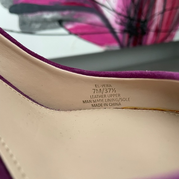 Purple suede heels, size 7 - Picture 4 of 7